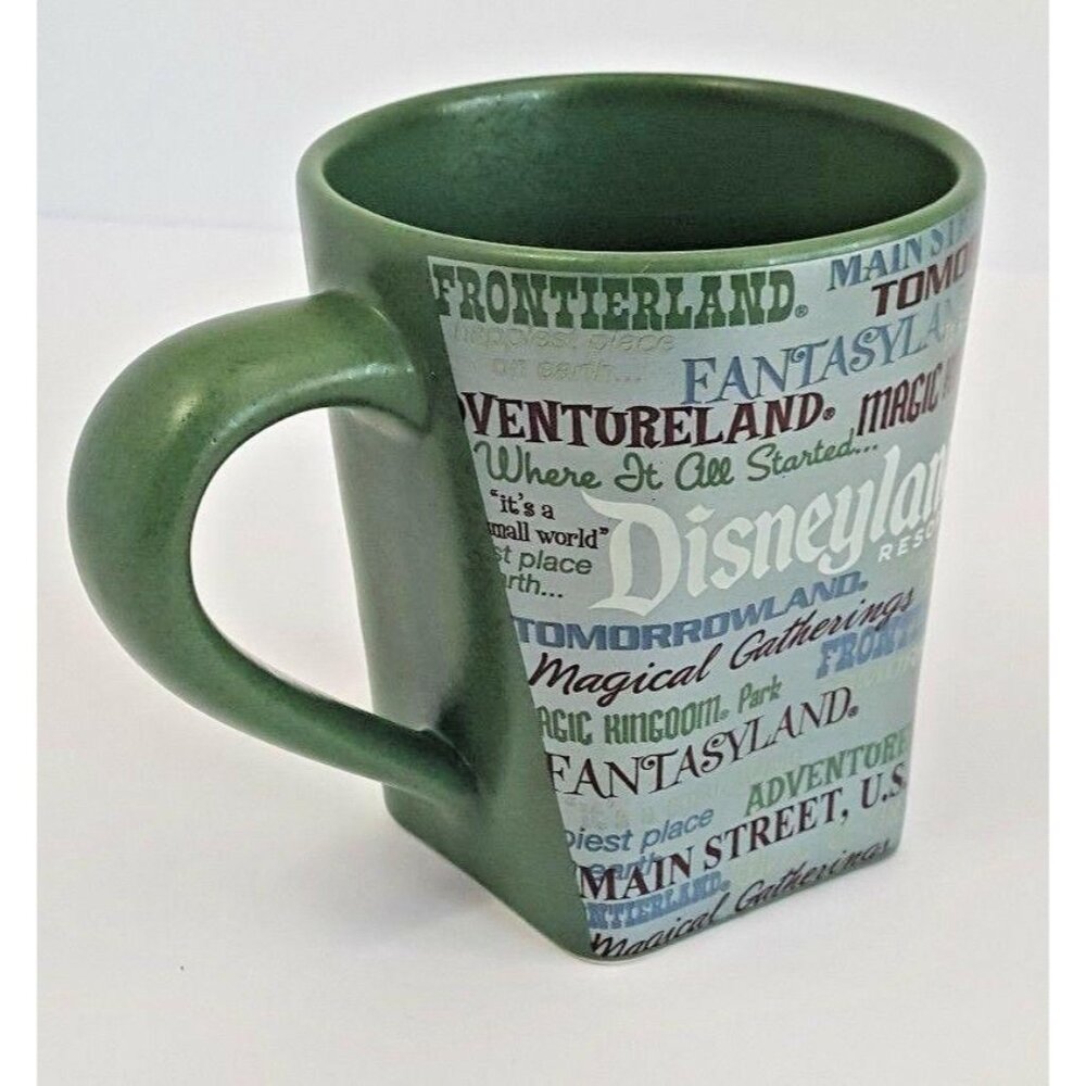 Disneyland Disney Lands Mug Green Squared Hidden Mickey Where It All Started - Picture 5 of 13